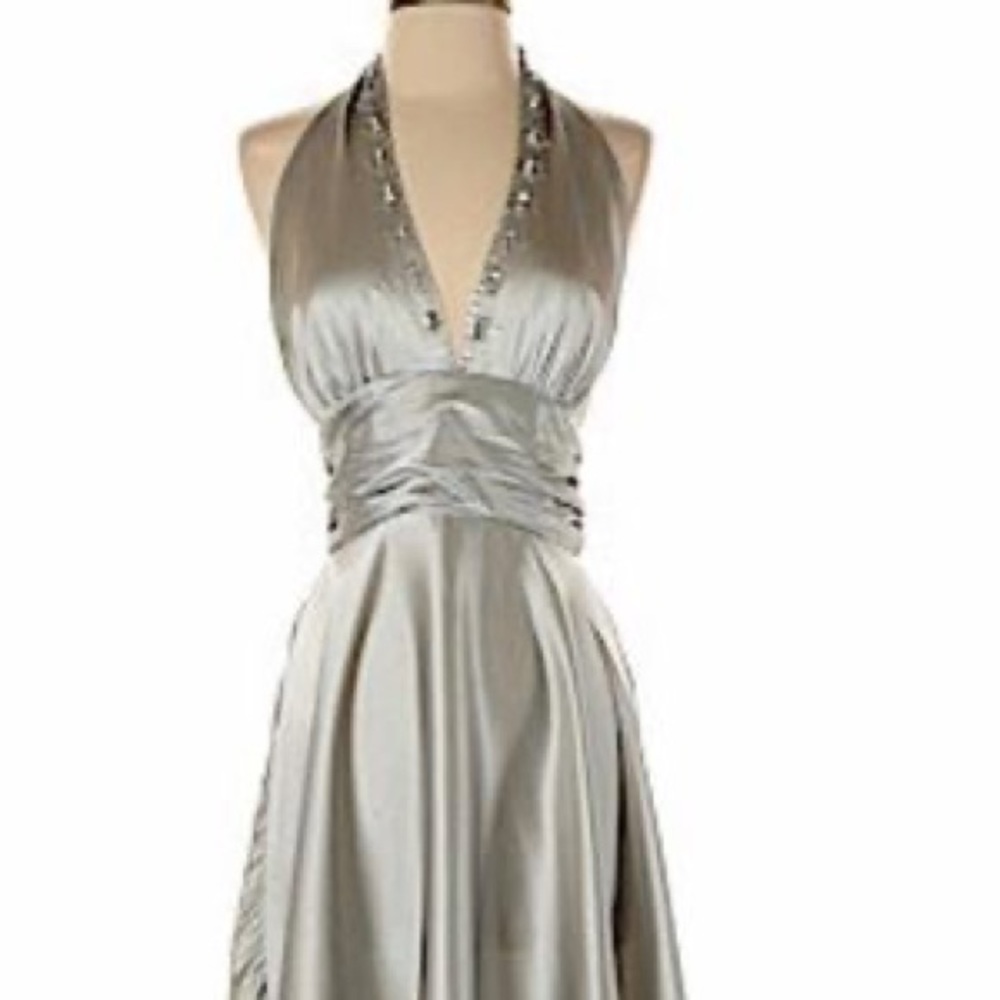 Barami Silver silk dress